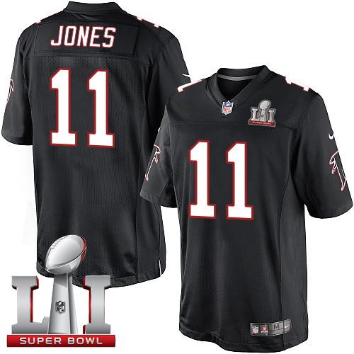 Nike Falcons #11 Julio Jones Black Alternate Super Bowl LI 51 Men's Stitched NFL Limited Jersey